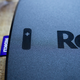 The remote search button is on top of the box.